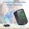 Pulse Oximeter Fingertip, Blood Oxygen Saturation Monitor with Accurate Fast Spo2 Reading Oxygen Meter, Oxygen Monitor with Lanyard and Batteries (Black)